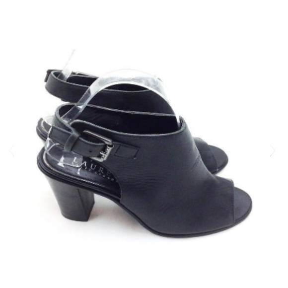 Ralph Lauren Leather Sling Back Sandals - Picture 6 of 7